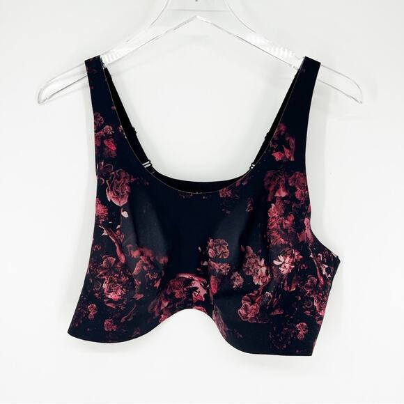 Knix Floral Revolution Adjustable Pullover Bra XXXXL Black - Picture 1 of 5